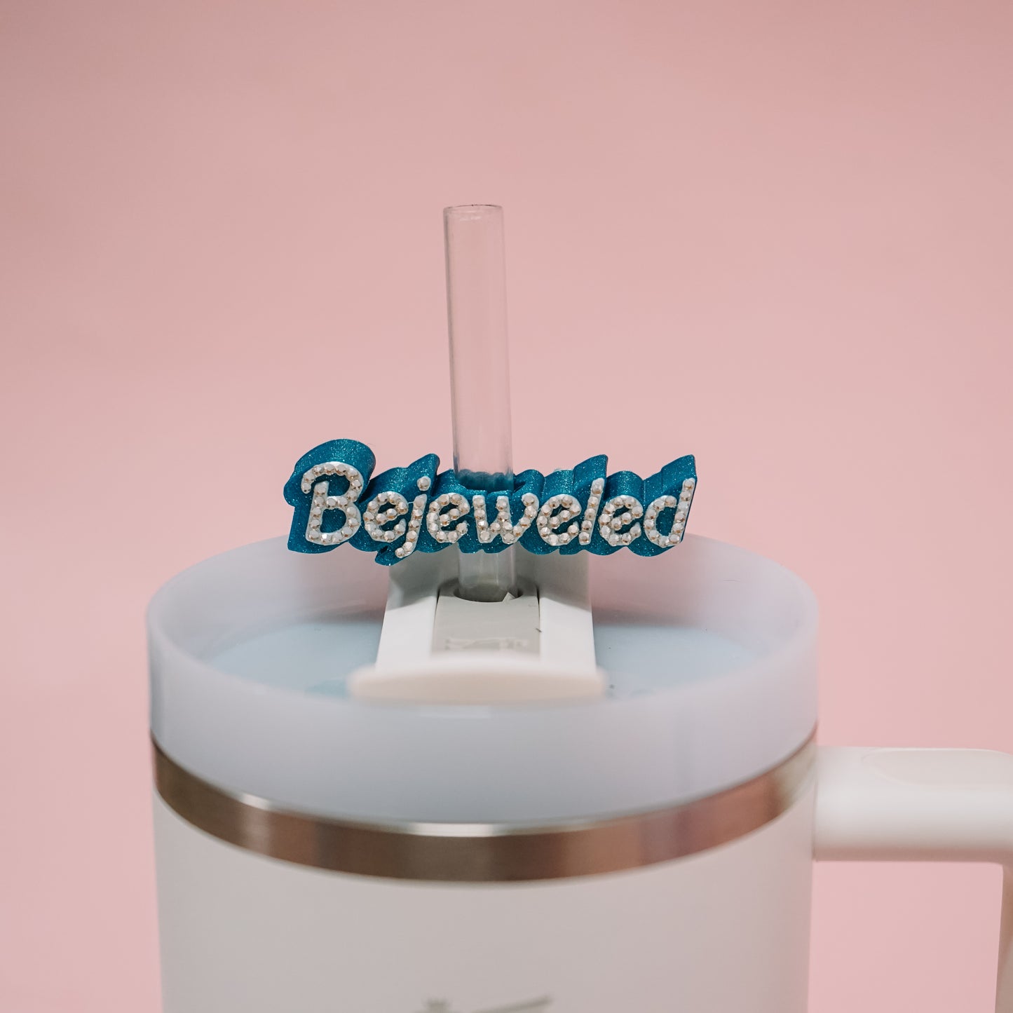 Bejeweled Straw Charm