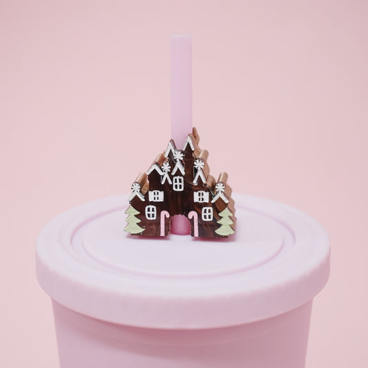 Gingerbread Castle Straw Charm