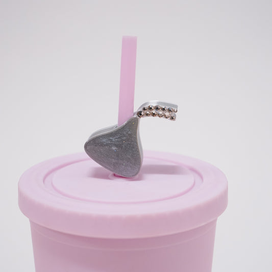 Chocolate Kiss Straw Charm