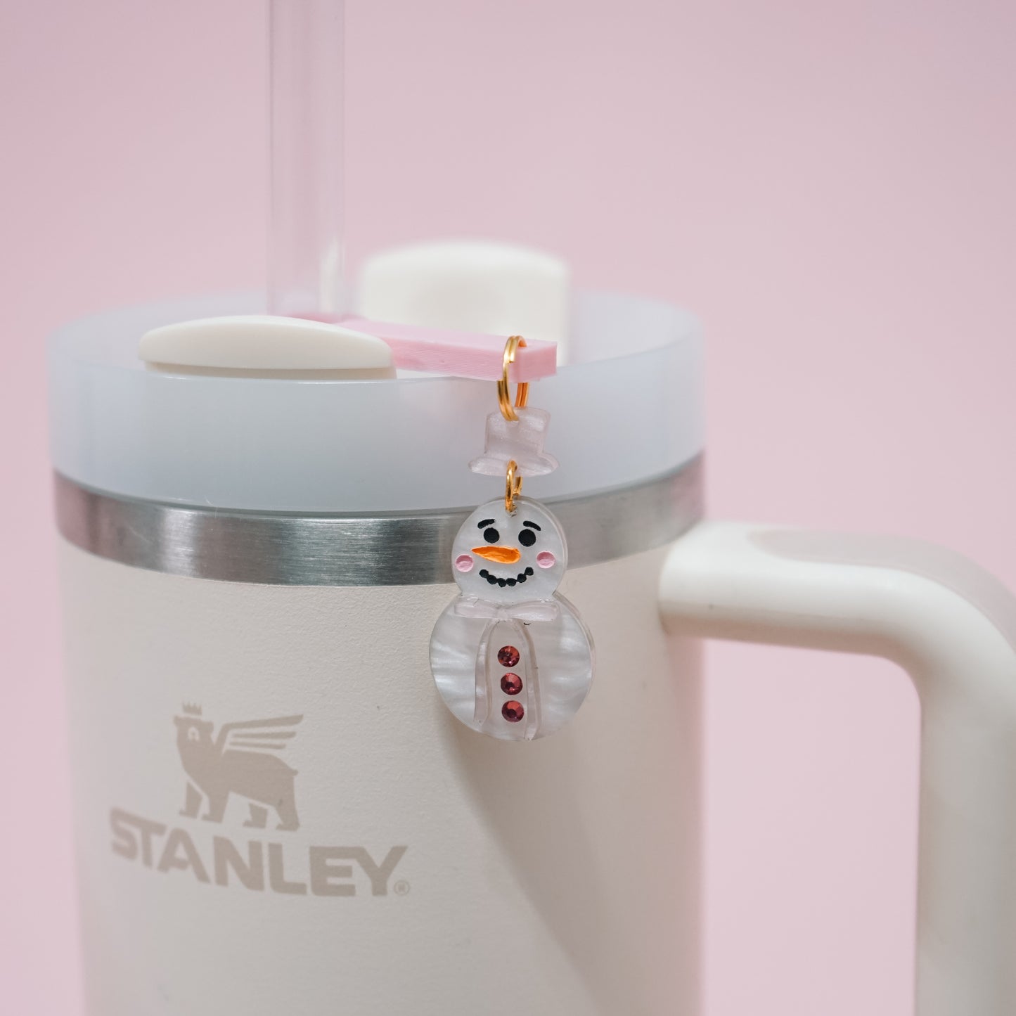 Snowman Straw Dangle