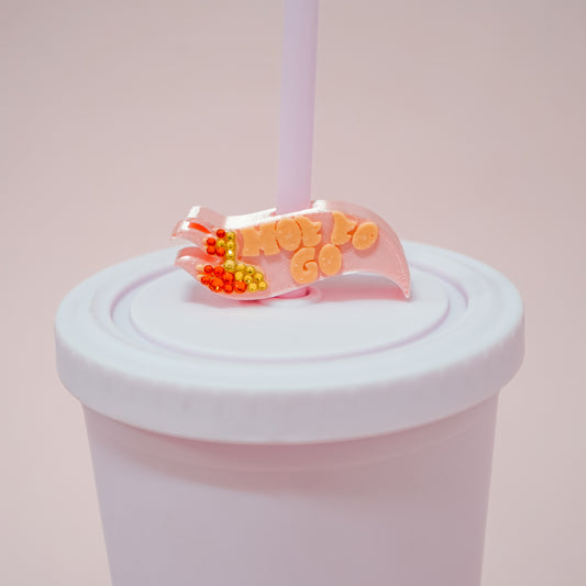 Hot to Go Straw Charm