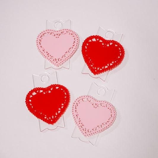 Heart Doily Lid Plate