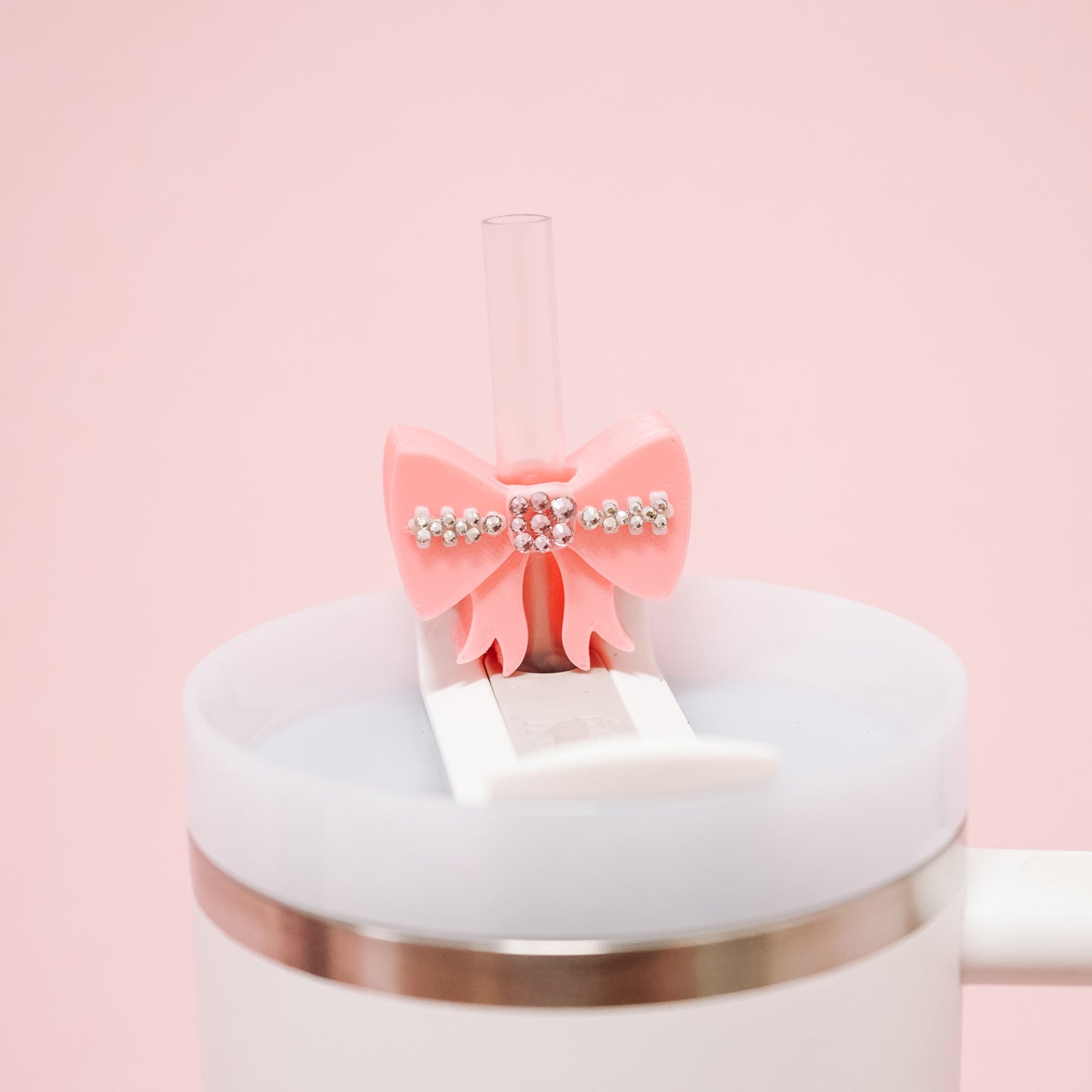 Football Bow Straw Charm