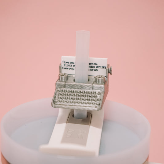 Typewriter Straw Charm