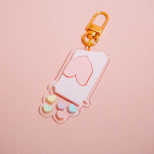 Candy Hearts Bag Charm