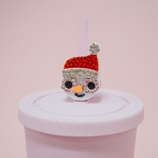 Hippie Snowman Straw Charm