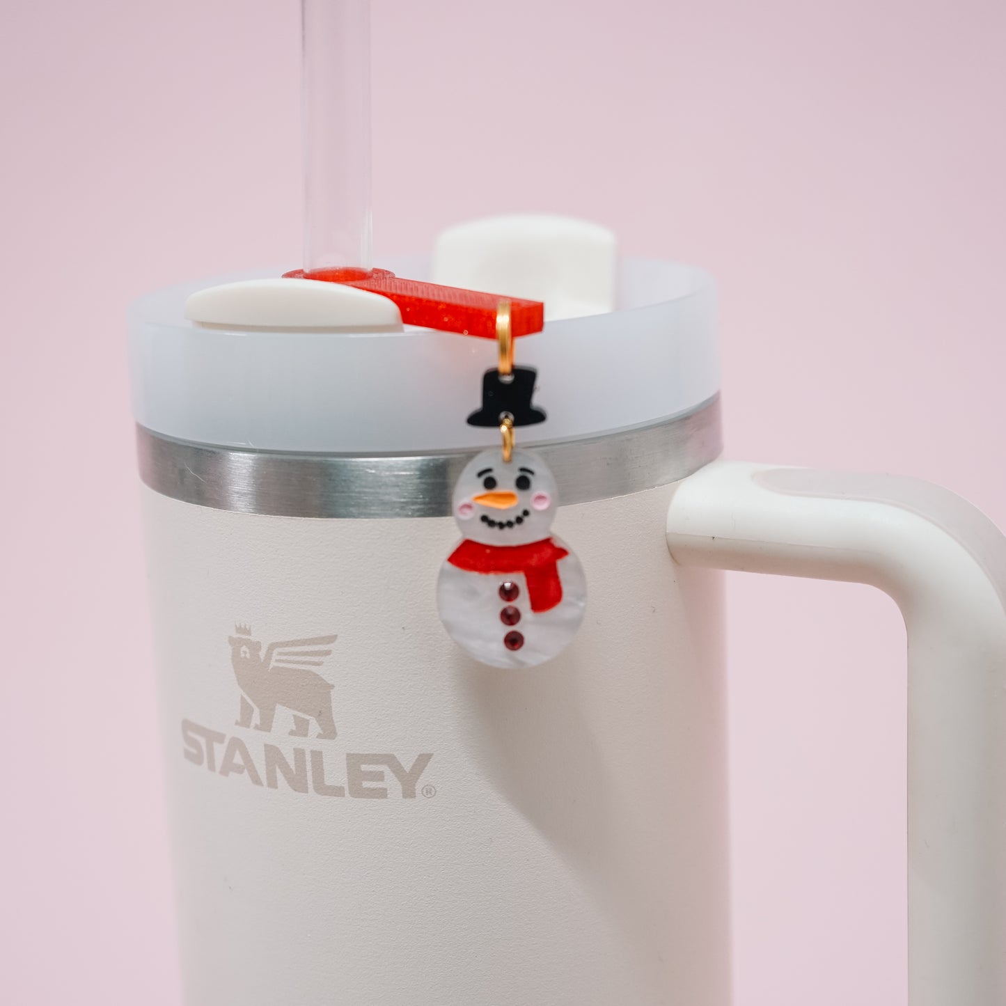 Snowman Straw Dangle