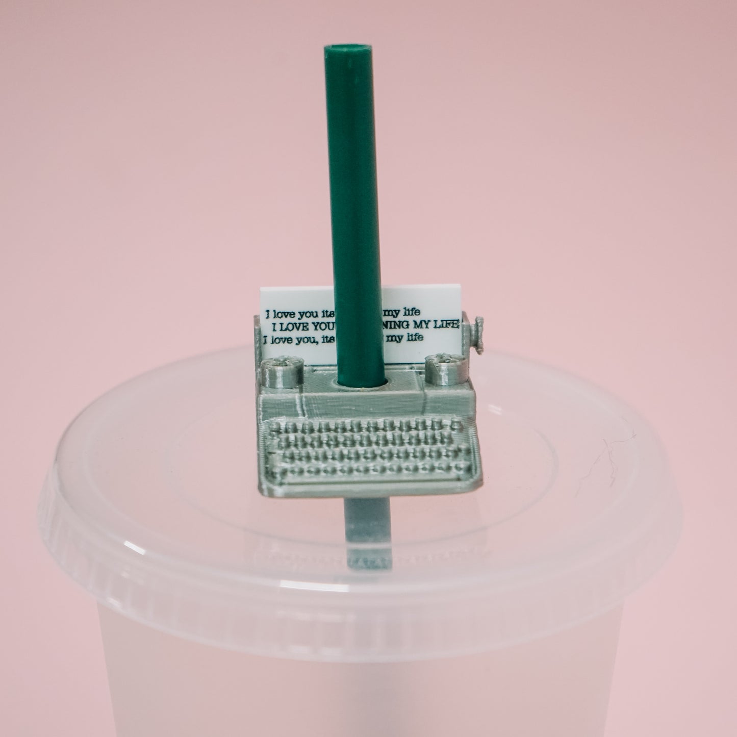 Typewriter Straw Charm