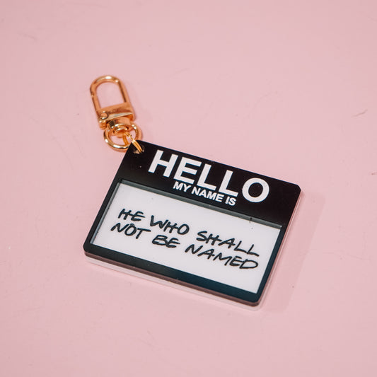 Not Be Named Name Tag Bag Charm