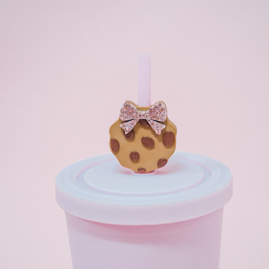 Chocolate Chip Cookie Straw Charm