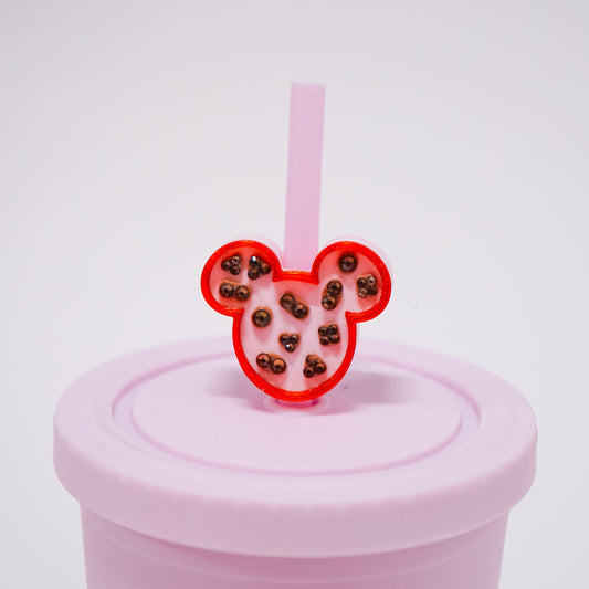 Ears Box of Chocolates Straw Charm