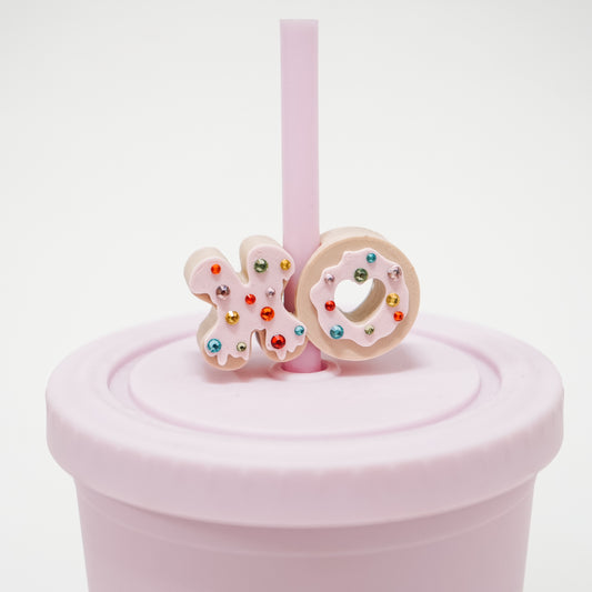 XO Donut Straw Charm