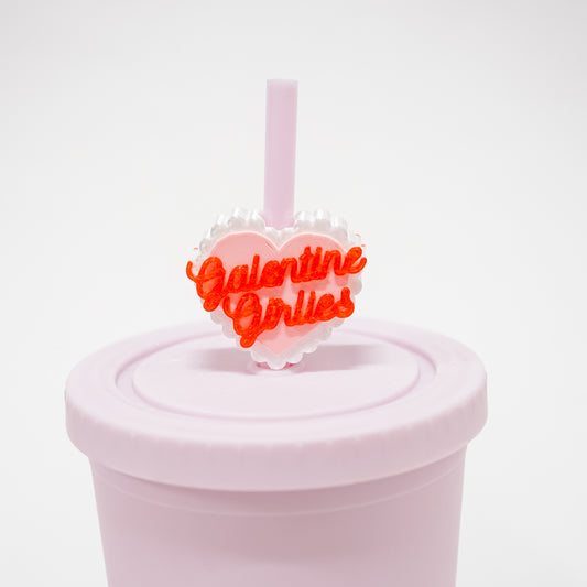 Galentine Girlies Straw Charm