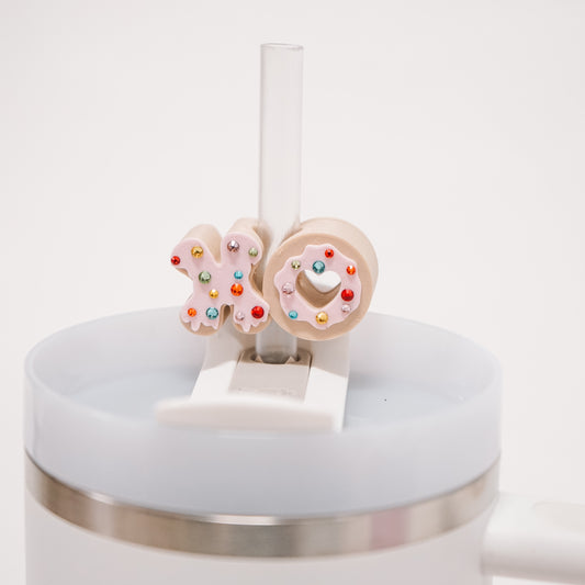 XO Donut Straw Charm