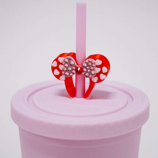 Heart Ears Headband Straw Charm