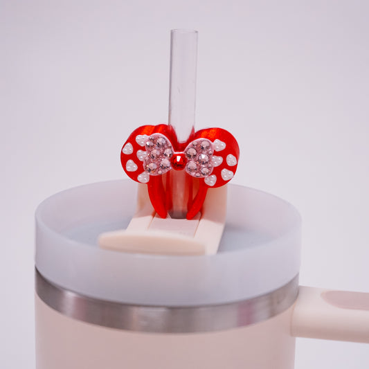 Heart Ears Headband Straw Charm