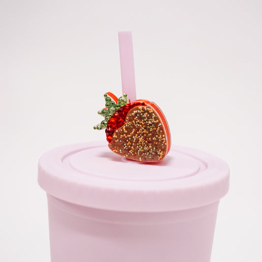 Chocolate Strawberry Straw Charm