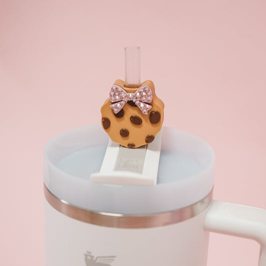 Chocolate Chip Cookie Straw Charm