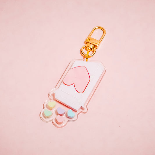 Candy Hearts Bag Charm