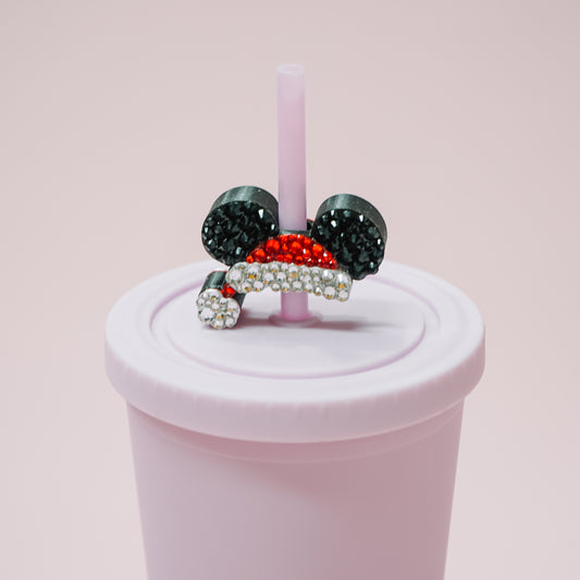 Ears Santa Hat Straw Charm