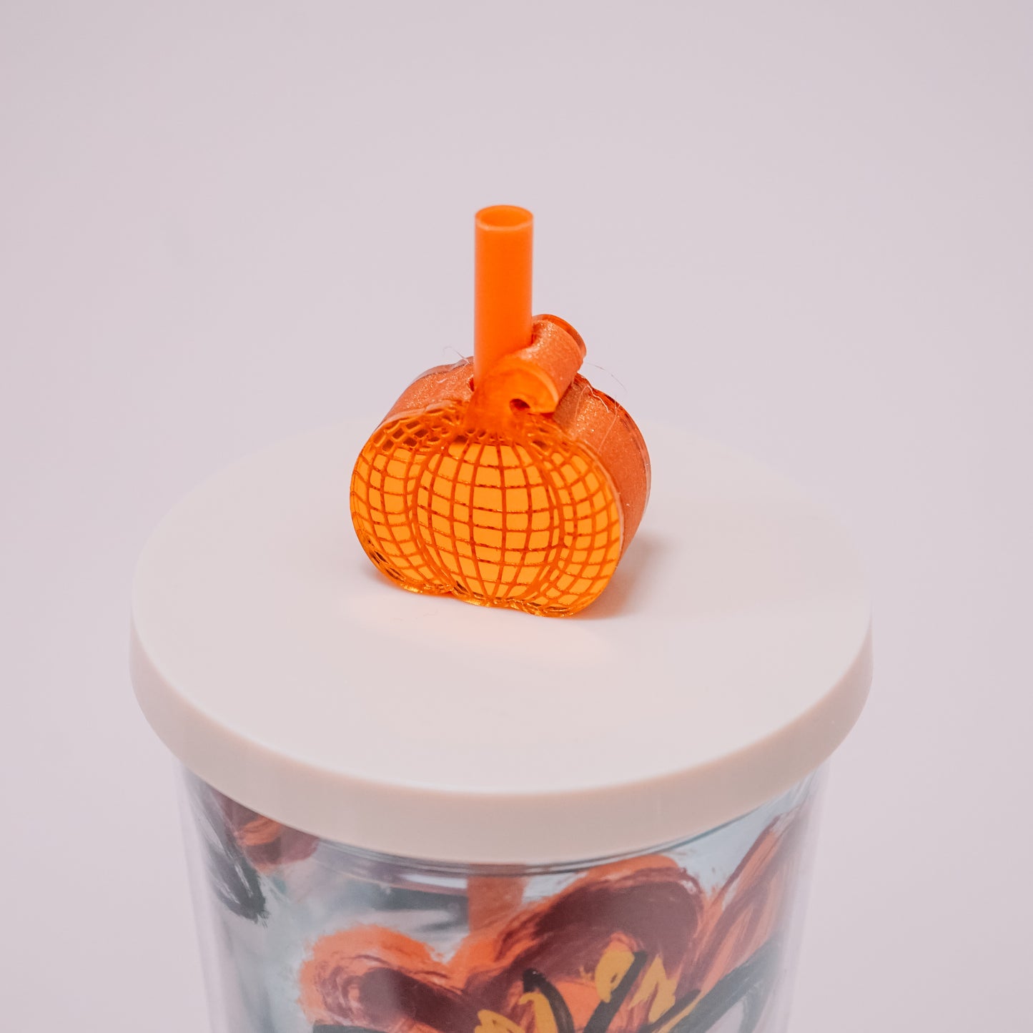 Disco Pumpkin Straw Charm