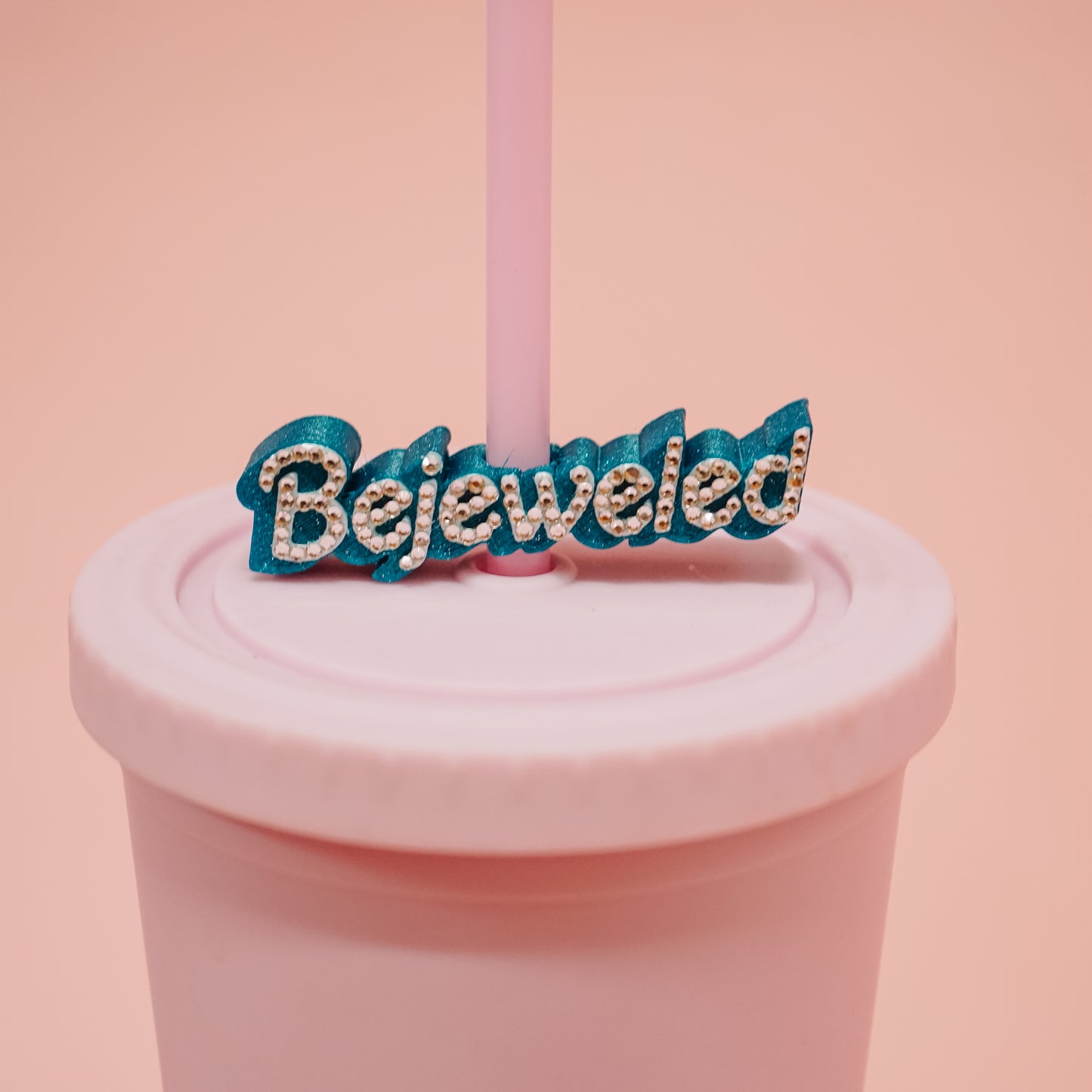 Bejeweled Straw Charm