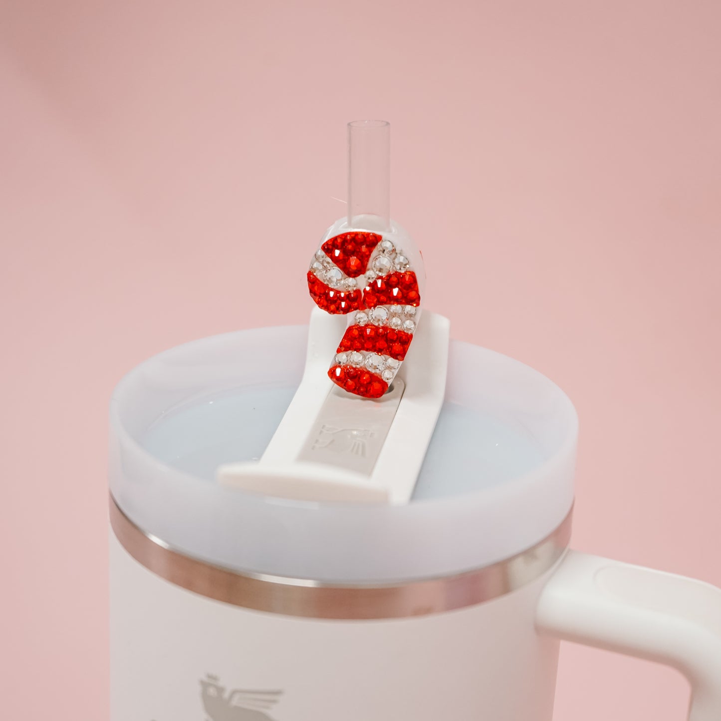 Candy Cane Straw Charm