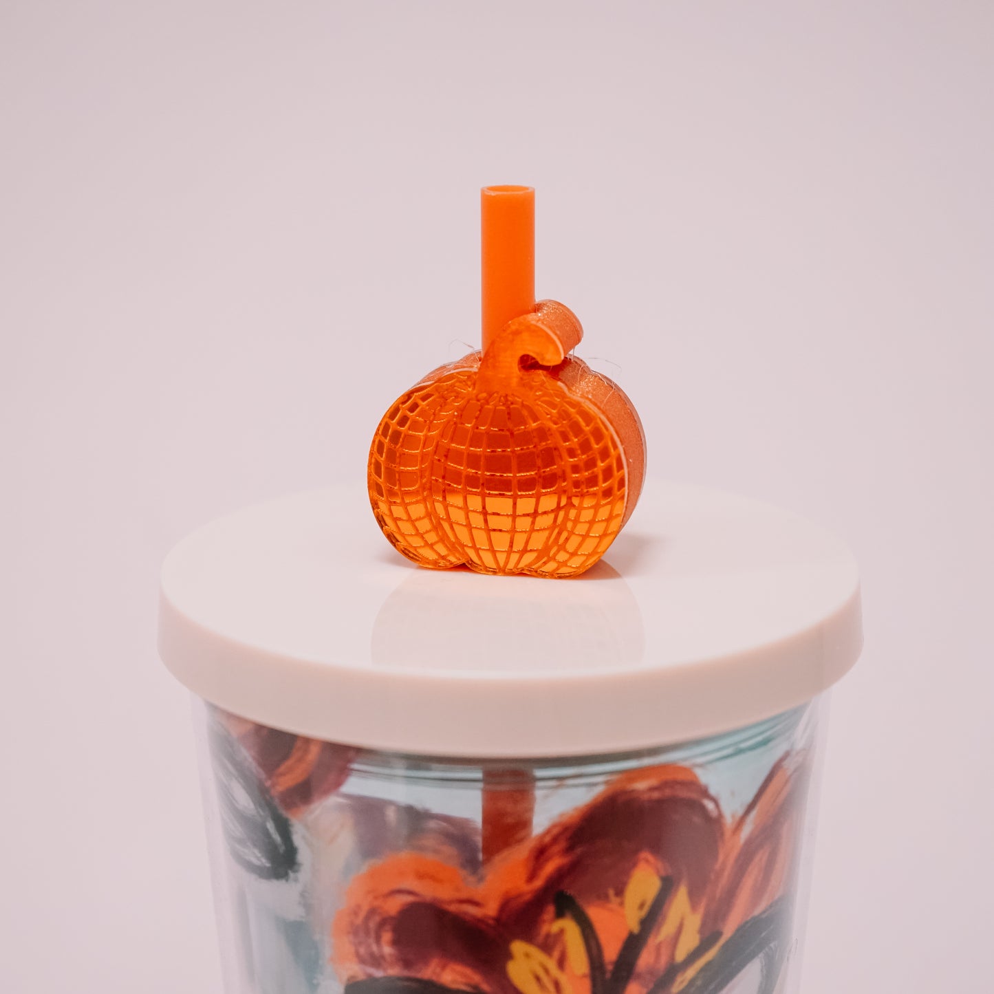 Disco Pumpkin Straw Charm