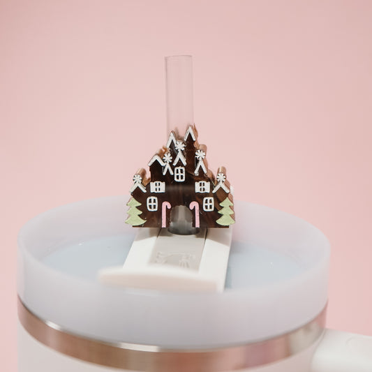 Gingerbread Castle Straw Charm