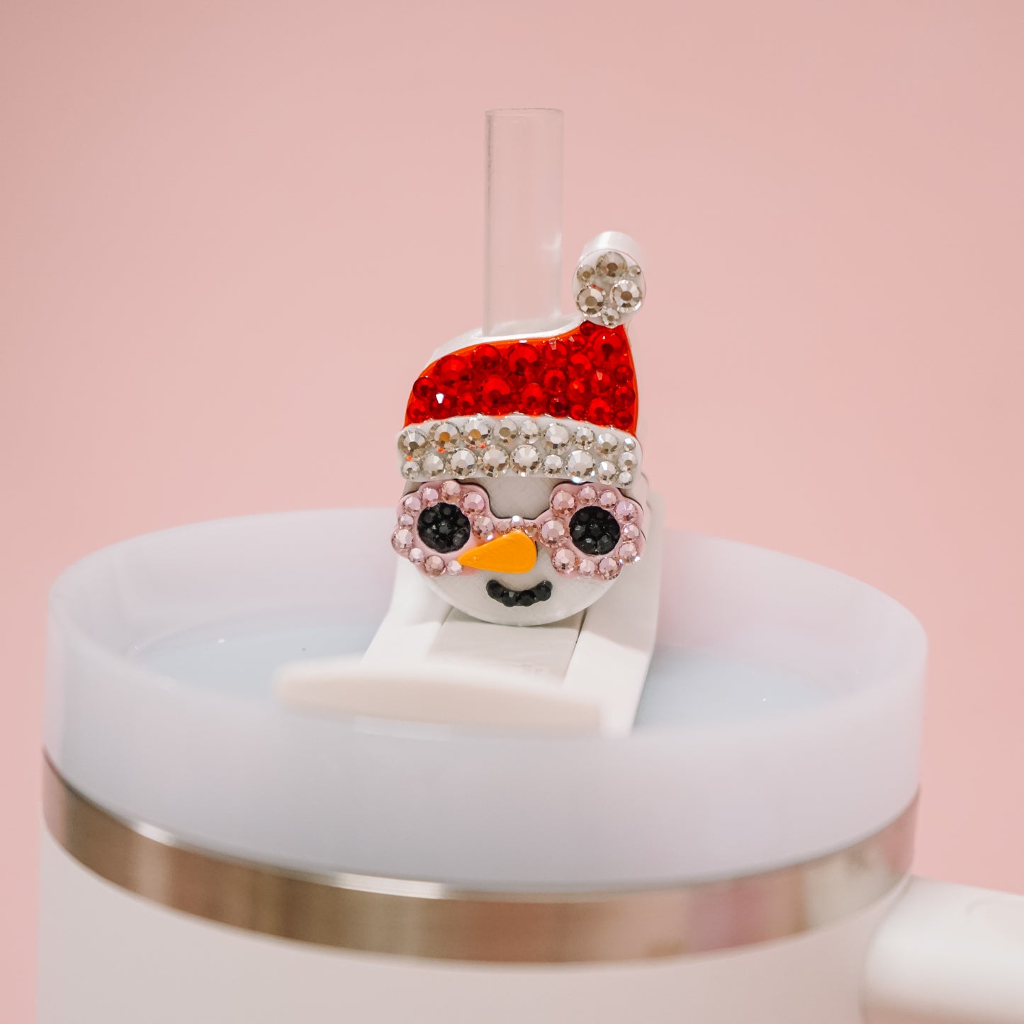 Hippie Snowman Straw Charm