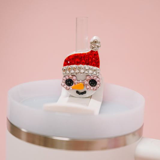 Hippie Snowman Straw Charm