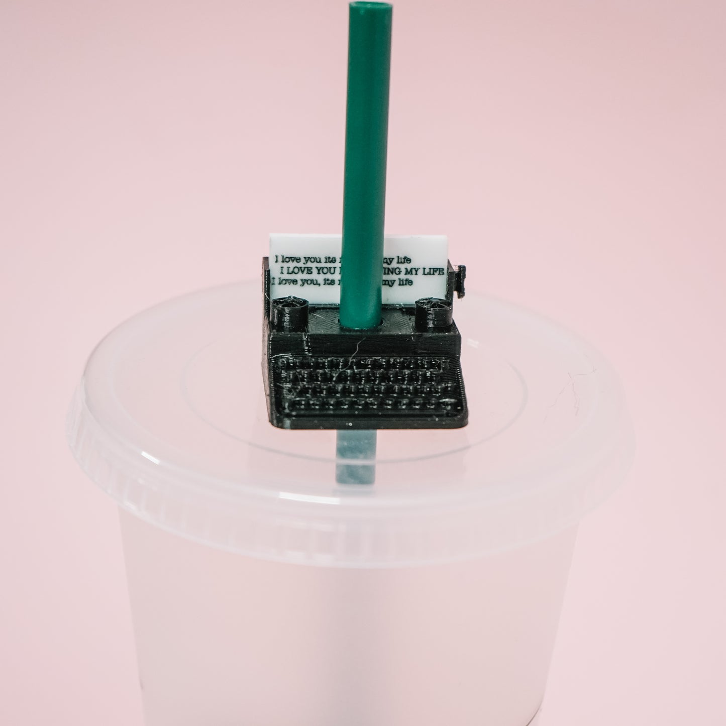 Typewriter Straw Charm