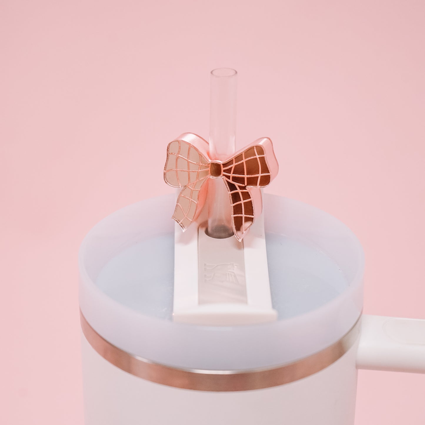 Disco Bow Straw Charm