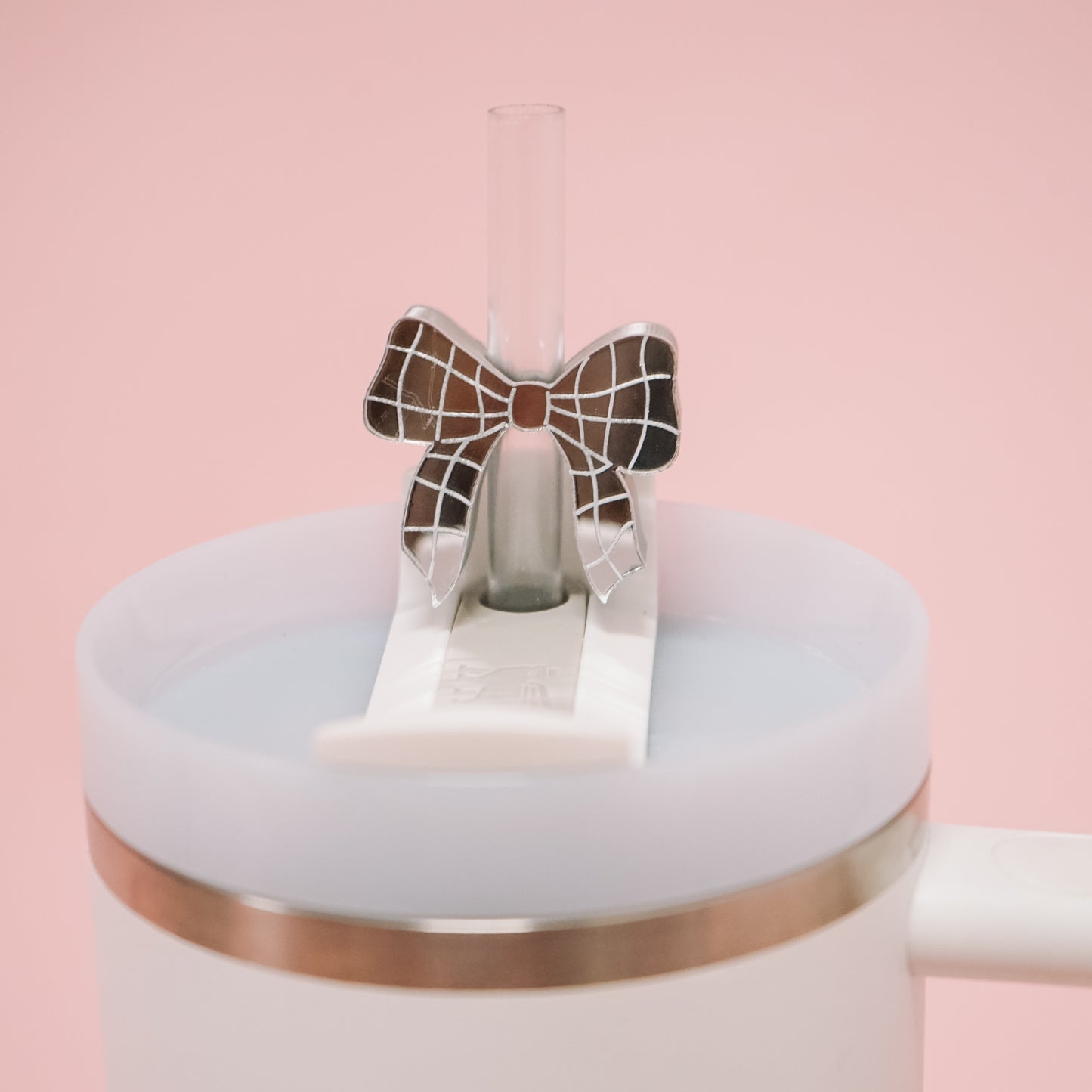 Disco Bow Straw Charm