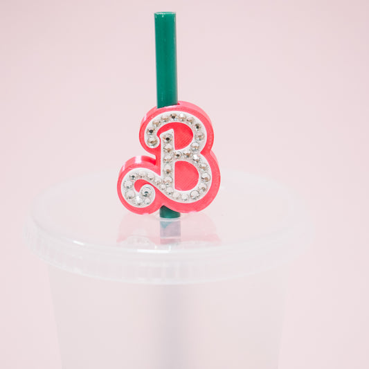 Iconic B Straw Charm