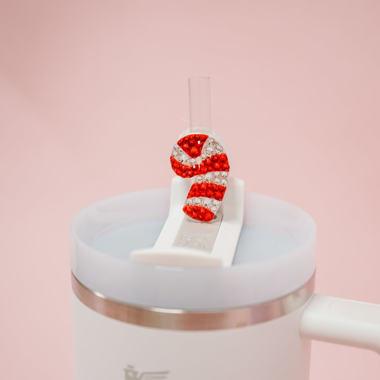 Candy Cane Straw Charm