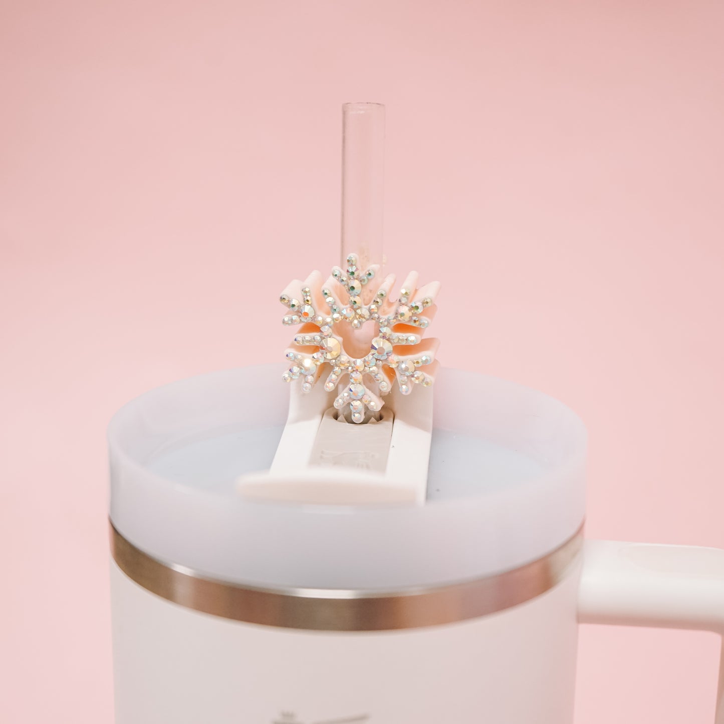 Ears Snowflake Straw Charm