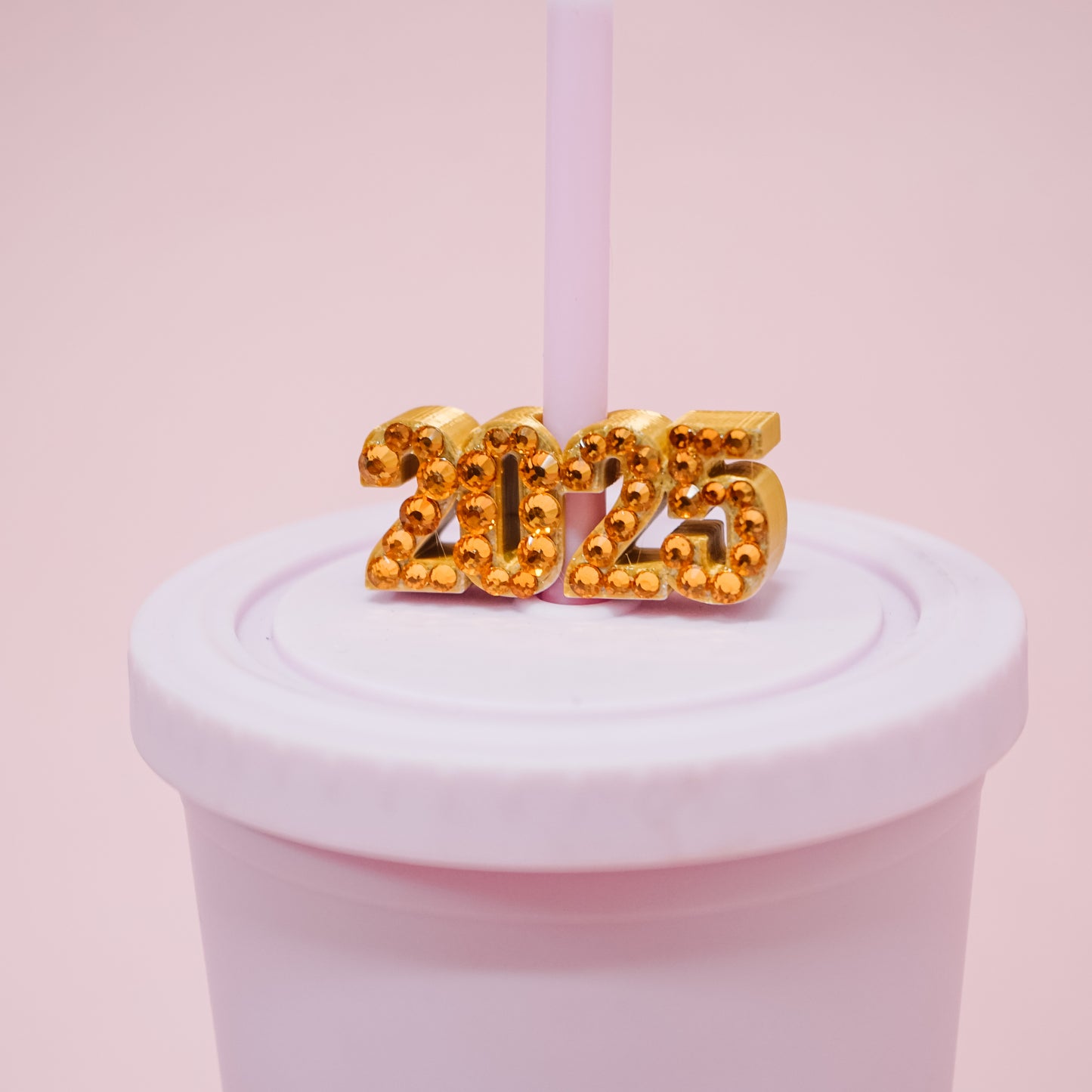 Crystal 2025 Straw Charm