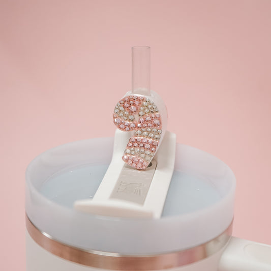 Candy Cane Straw Charm