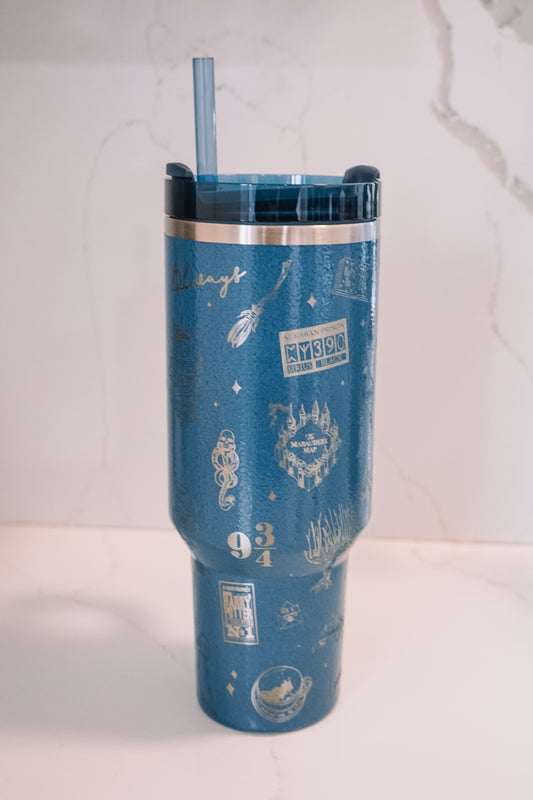 Blue Wizard Wrap Tumbler