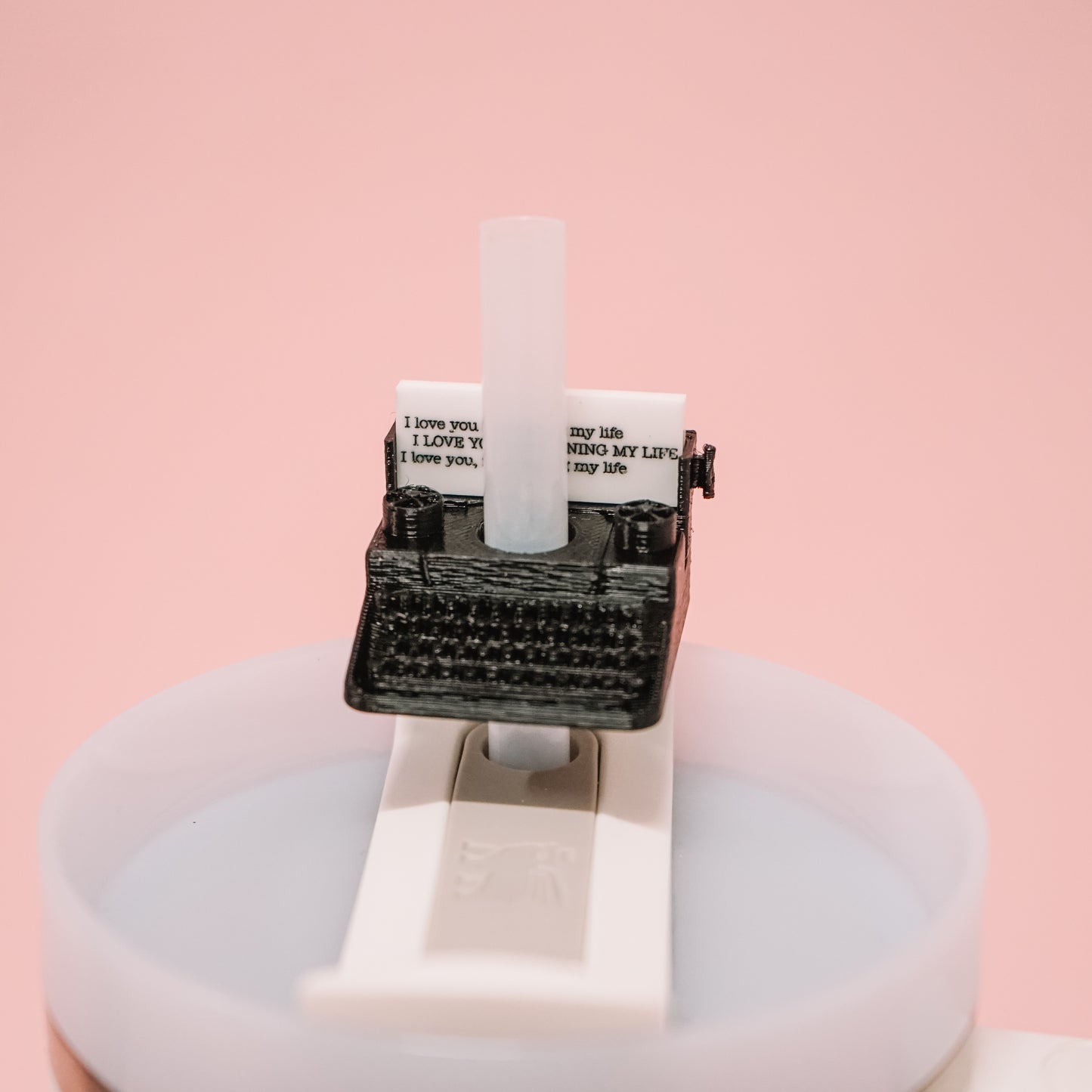 Typewriter Straw Charm