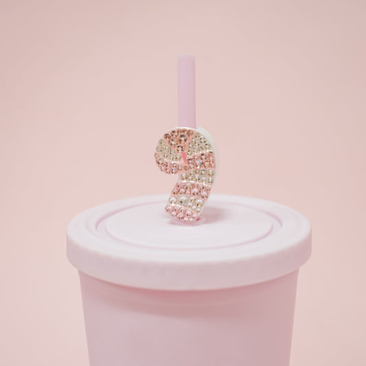 Candy Cane Straw Charm