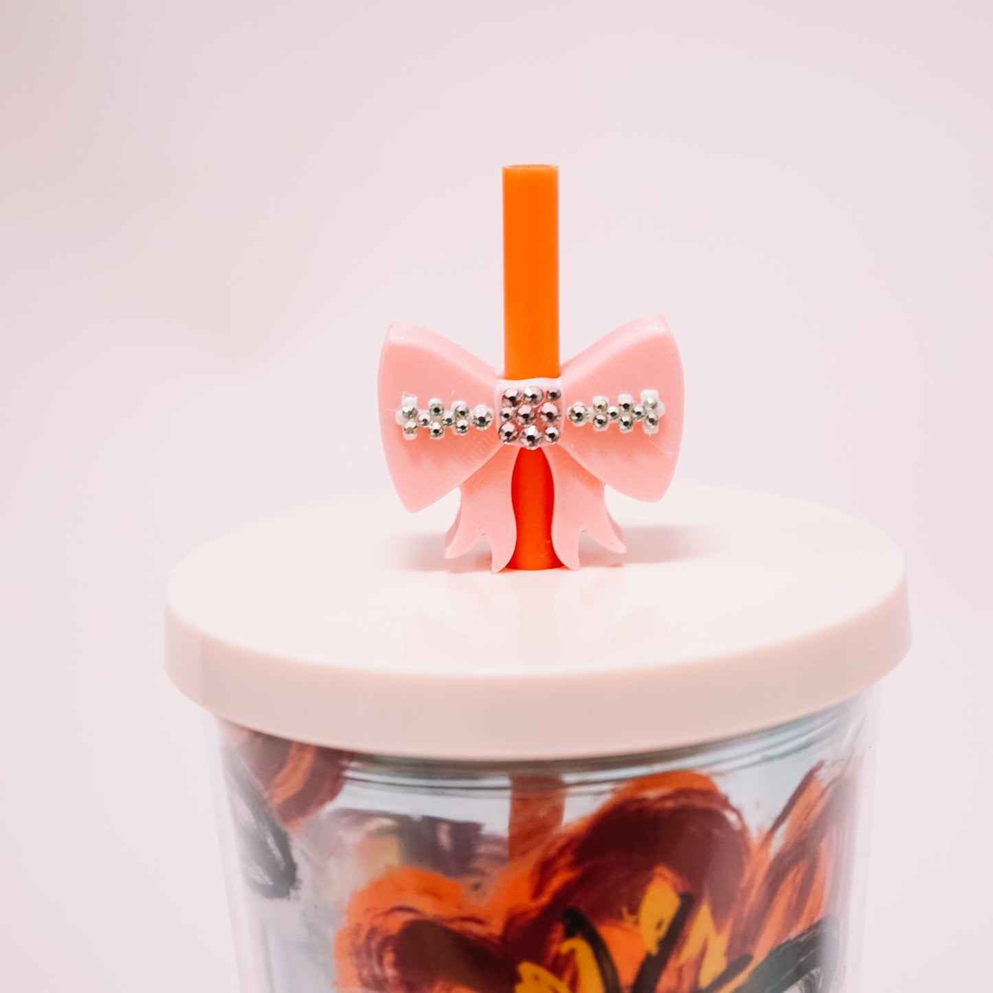 Football Bow Straw Charm