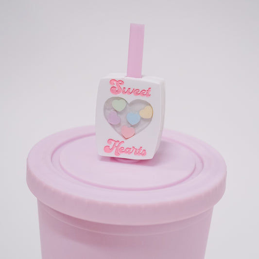 Sweet Hearts Candy Box Straw Charm